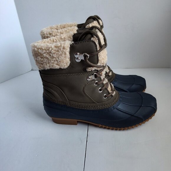 Ladies SZ 7M Tommy Hilfiger Blue/Green Rain/Snow Boots - Picture 2 of 6